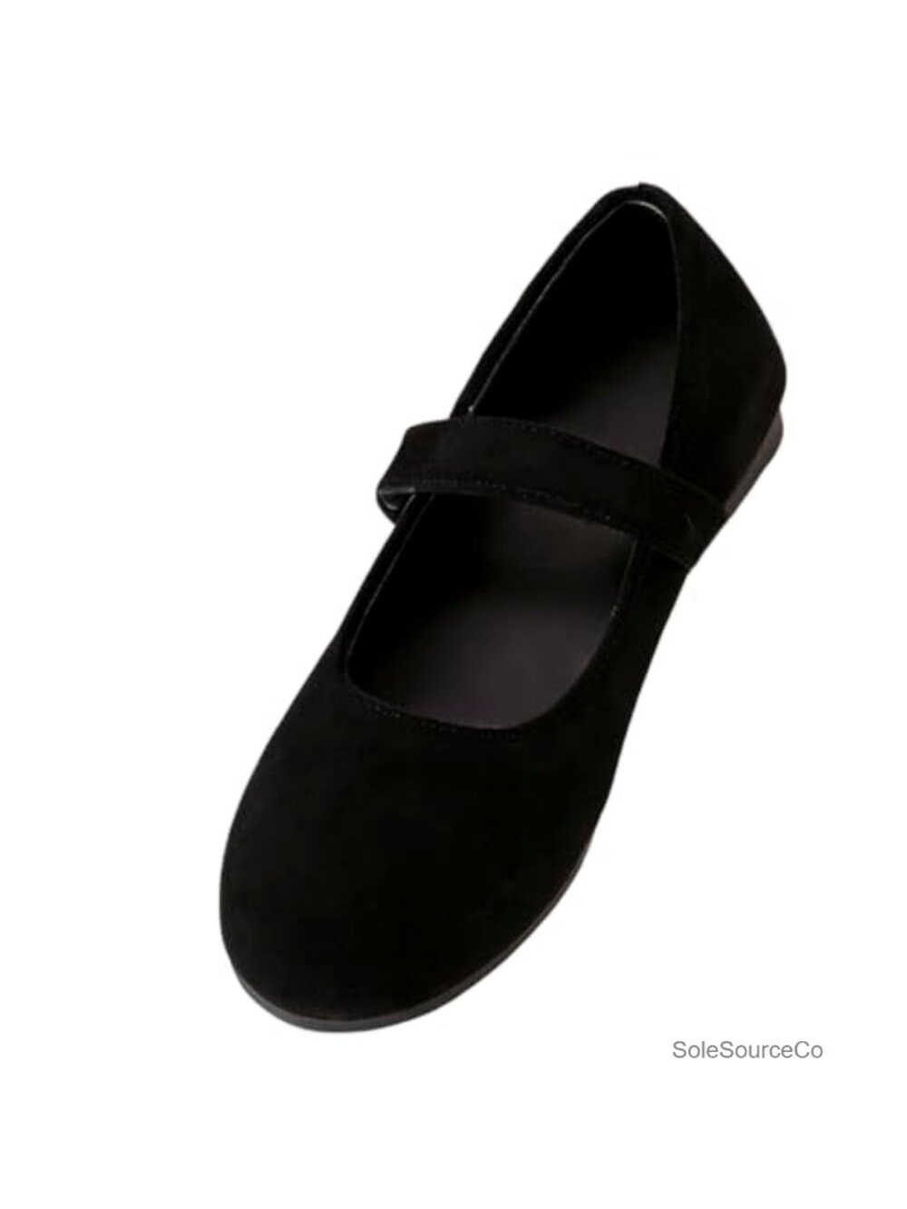 Womens Mary Jane Flats Retro Round-Toe Casual Work Shoes Soft Hook & Loop